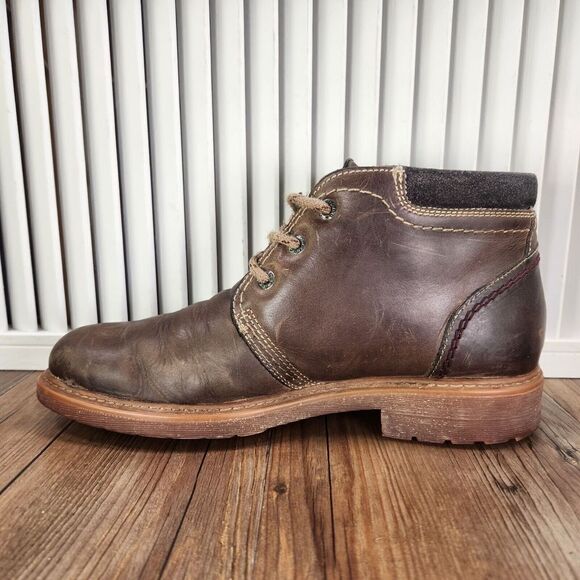 Fluchos Ankle Chukka Boots Men Sz 8 EU 41 Brown Distressed Leather Hipster Spain - Picture 6 of 11